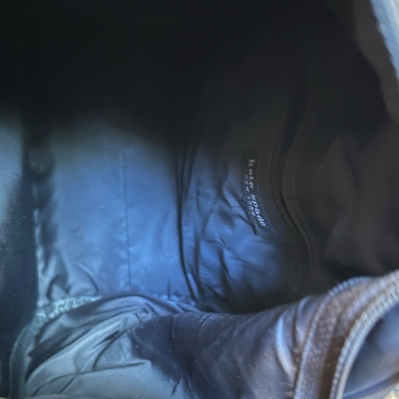 KATE SPADE black nylon convertible mid size backpack shoulder bag purse - Picture 15 of 15